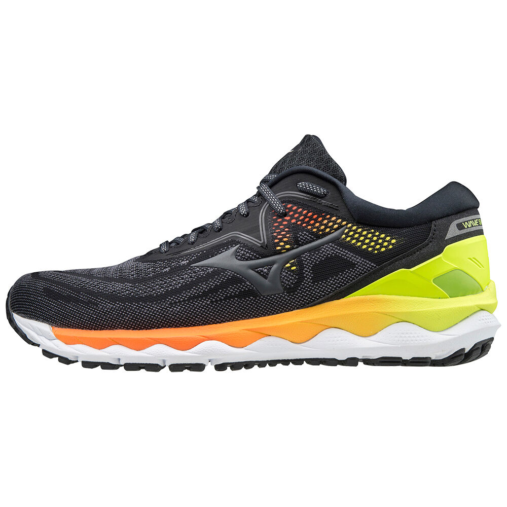 Tenis Para Correr Mizuno Wave Sky 4 Para Hombre Grises/Amarillos 9572148-VI